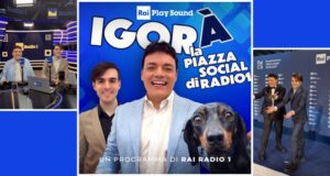 Igor Righetti con Lorenzo Castelluccio e Byron nella nuova stagione di Igorà su Rai Radio1