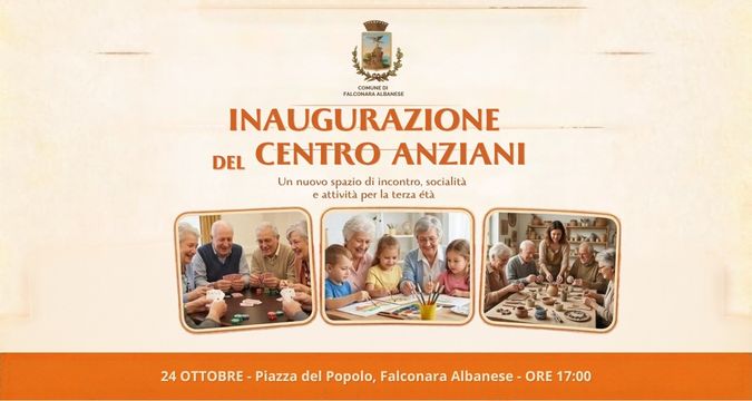 Inaugurazione del Centro Anziani di Falconara Albanese dedicato agli over 65